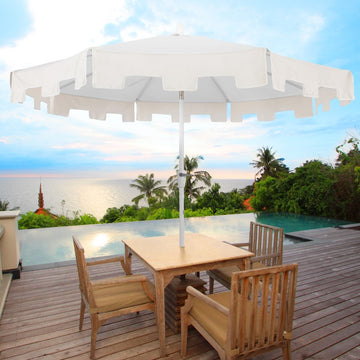 Baiona 9 ft. Classic MidCentury Market Patio Umbrella - JONATHAN Y